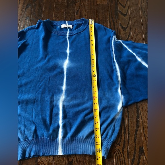 Elan Women’s OSFM Blue/White Tie-Dye Cotton Balloon Sleeved Sweater - EUC! - Picture 10 of 12